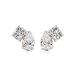 Toi et Moi | Cushion & Pear Lab-Grown Diamond Stud Earrings - Nivara