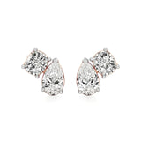 Toi et Moi | Cushion & Pear Lab-Grown Diamond Stud Earrings - Nivara