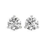 Sia | Three Prong Studs with Round Lab-Grown Diamond - Nivara