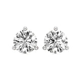 Sia | Three Prong Studs with Round Lab-Grown Diamond - Nivara