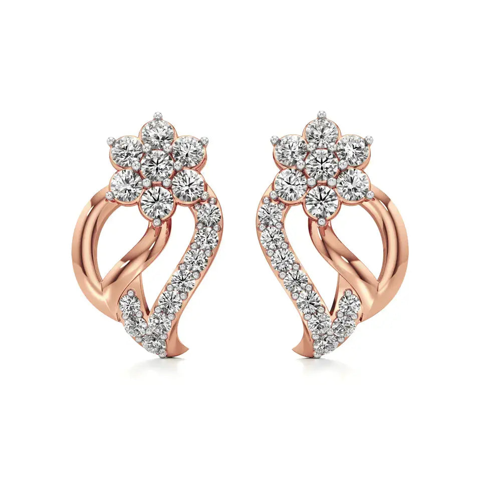 Flora | Round Lab-Grown Diamonds Studs - Nivara