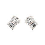 Toi et Moi | Oval & Emerald Lab-Grown Diamond Stud Earrings - Nivara