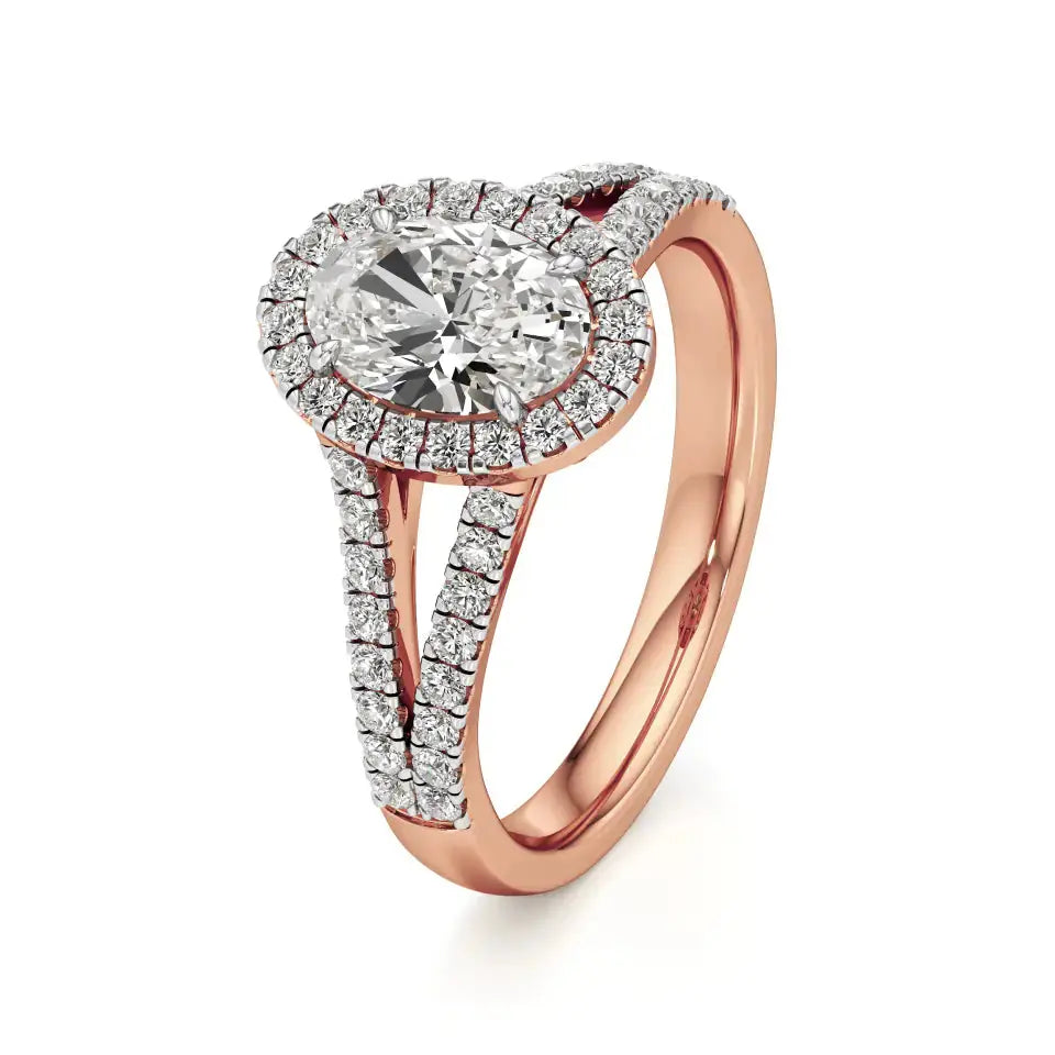 Mira | Classic Oval-cut with Halo - Nivara
