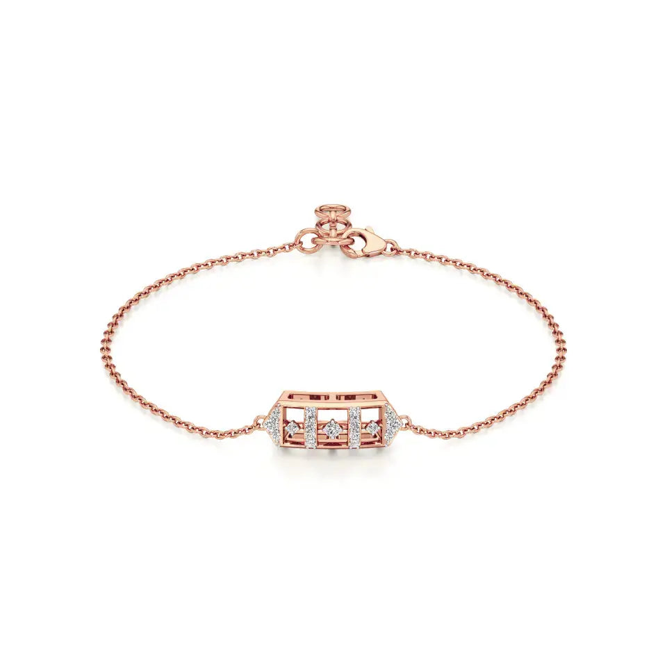 Rupak | Elegant Round Lab Grown Diamonds Chain Bracelet - Nivara