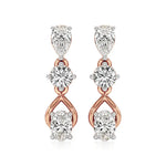 Vanya | Round, Pear and Oval Lab-Grown Diamonds Drop Earrings - Nivara