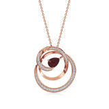 Mode | Pear-Cut Ruby & Round Diamonds Spiral Pendant - Nivara