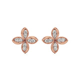 Flora | Round Lab-Grown Diamonds Floral Studs - Nivara