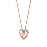Sneh | Classic Round & Pear Lab Grown Diamonds Heart Pendant - Nivara