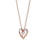 Sneh | Classic Round & Pear Lab Grown Diamonds Heart Pendant - Nivara