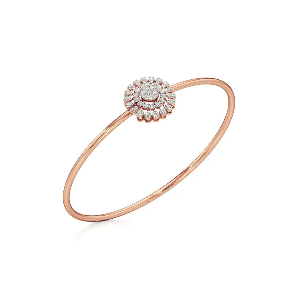 Sol | Classic Round Lab Grown Diamonds Bangle - Nivara
