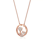 Sneh | Round Lab Grown Diamonds Dual Heart Pendant - Nivara