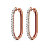 Mode | Round Lab-Grown Diamond Sleek Hoop Earrings - Nivara