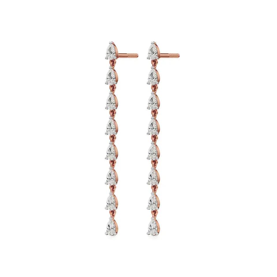 Mode | Pear Lab-Grown Diamonds Dangler Earrings - Nivara