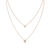 Elara | Round Lab Grown Diamonds Double Chained Necklace