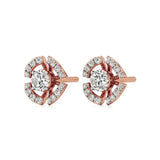 Nora | Round Lab-Grown Diamonds Halo Studs - Nivara