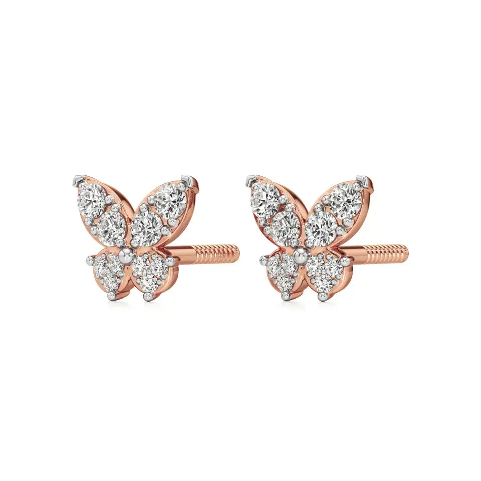 Vanya | Round Lab-Grown Diamonds on Butterfly Design - Nivara