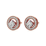 Mira | Round Lab-Grown Diamonds Halo Studs - Nivara
