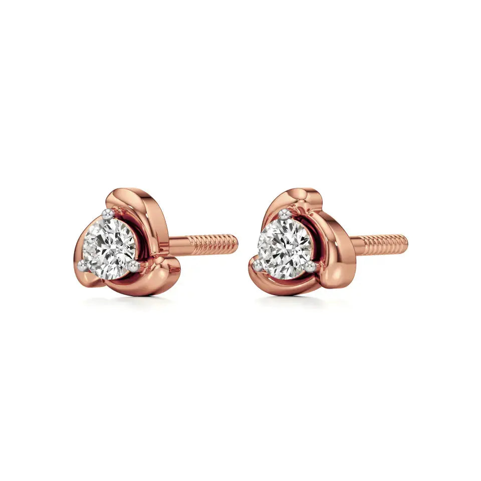 Mirage | Round Lab-Grown Diamonds Studs - Nivara