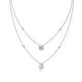 Mira | Emerald & Pear Lab Grown Diamond with Halo  Necklace - Nivara