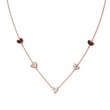 Sneh | Pear-Cut Ruby & Lab Grown Diamonds Heart Motif Necklace
