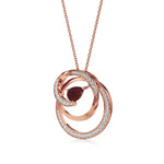 Mode | Pear-Cut Ruby & Round Diamonds Spiral Pendant - Nivara