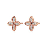 Flora | Round Lab-Grown Diamonds Floral Studs - Nivara