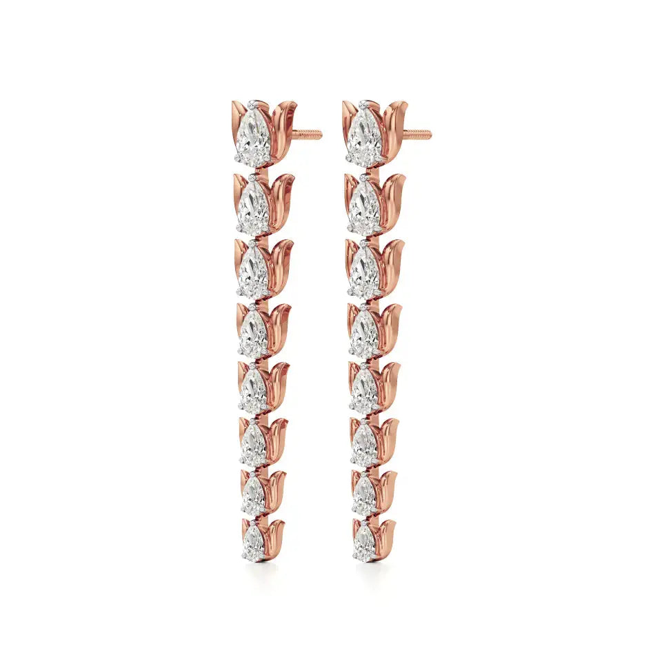 Mode | Pear Lab-Grown Diamonds Dangler Earrings - Nivara