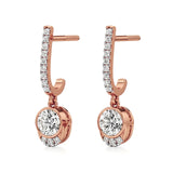 Amaya | Round Lab-Grown Diamond Dangle Earrings