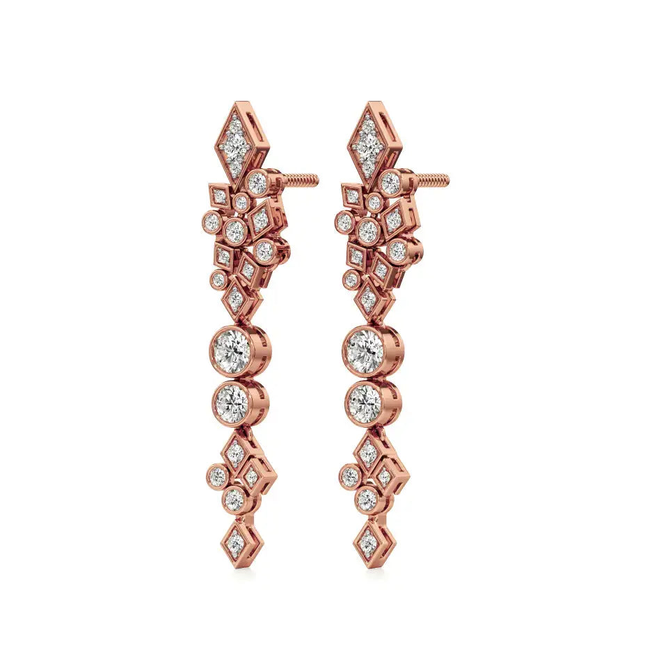 Celestia | Round Lab-Grown Diamonds Danglers - Nivara