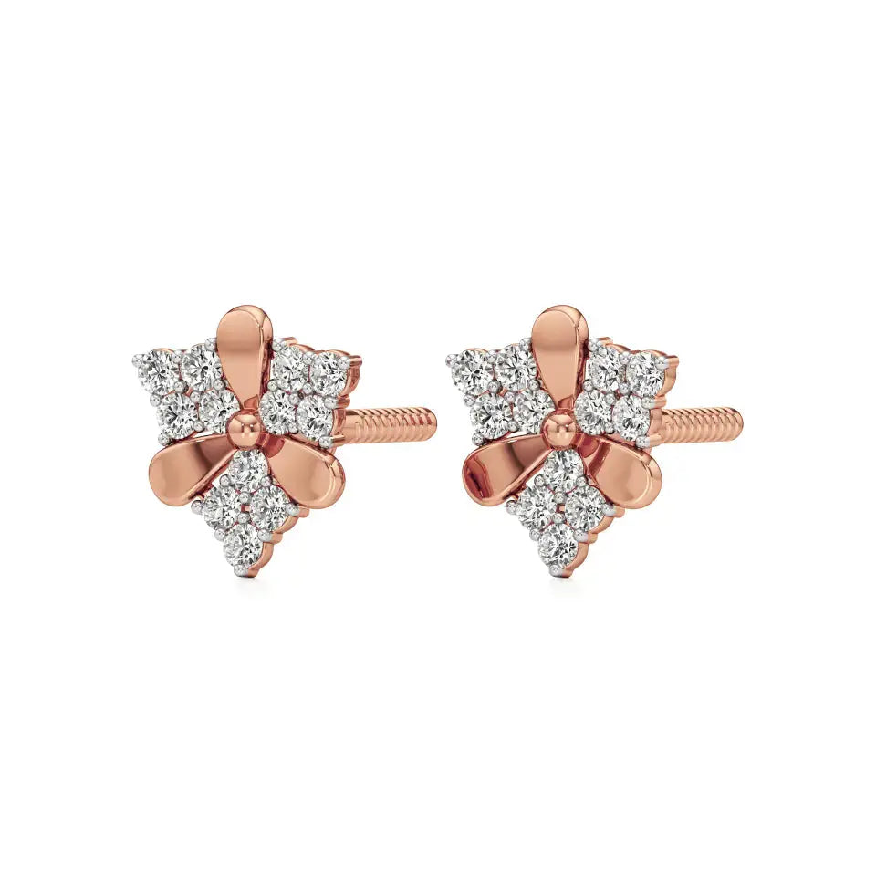 Flora | Round Lab-Grown Diamonds Clustered Studs - Nivara
