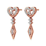 Sneh | Round Lab-Grown Diamonds Dangle Earrings - Nivara