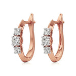 Aria | Trio Round Lab-Grown Diamond Hoop Earrings - Nivara