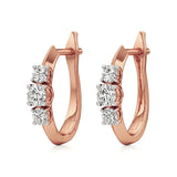 Aria | Trio Round Lab-Grown Diamond Hoop Earrings - Nivara