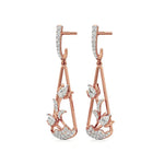 Flora | Pear & Round Lab-Grown Diamond Dangle Earrings - Nivara