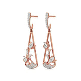 Flora | Pear & Round Lab-Grown Diamond Dangle Earrings - Nivara