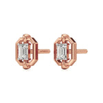 Mode | Emerald-Cut Solitaire Lab-Grown Diamond Studs - Nivara