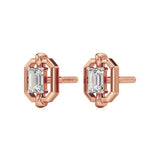 Mode | Emerald-Cut Solitaire Lab-Grown Diamond Studs - Nivara