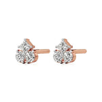 Mode | Round & Princess Trio Lab-Grown Diamonds Studs - Nivara