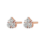 Mode | Round & Princess Trio Lab-Grown Diamonds Studs - Nivara