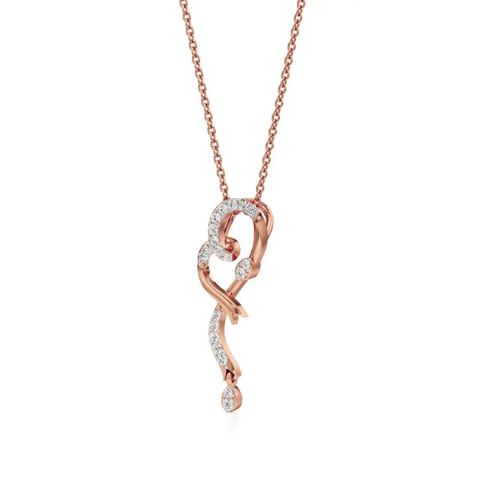 Sneh | Elegant Round Lab Grown Diamonds Heart Pendant - Nivara