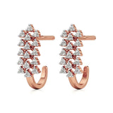 Jess | Round Lab-Grown Diamonds on J-Shaped Studs - Nivara