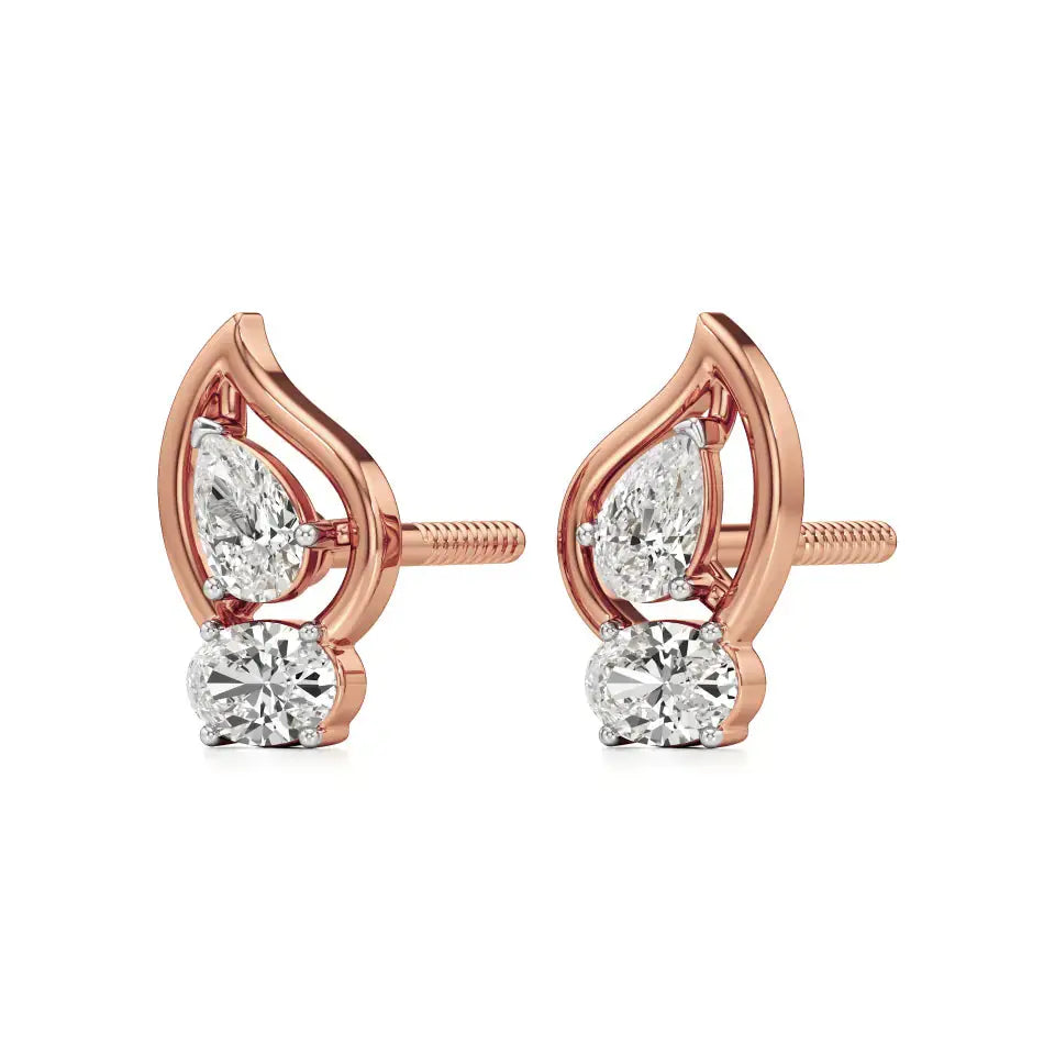 Mode | Pear & Oval Lab-Grown Studs - Nivara