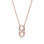 Sneh | Heart & Round Lab Grown Diamonds Pendant - Nivara