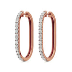 Mode | Round Lab-Grown Diamond Sleek Hoop Earrings - Nivara
