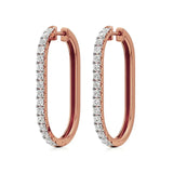 Mode | Round Lab-Grown Diamond Sleek Hoop Earrings - Nivara