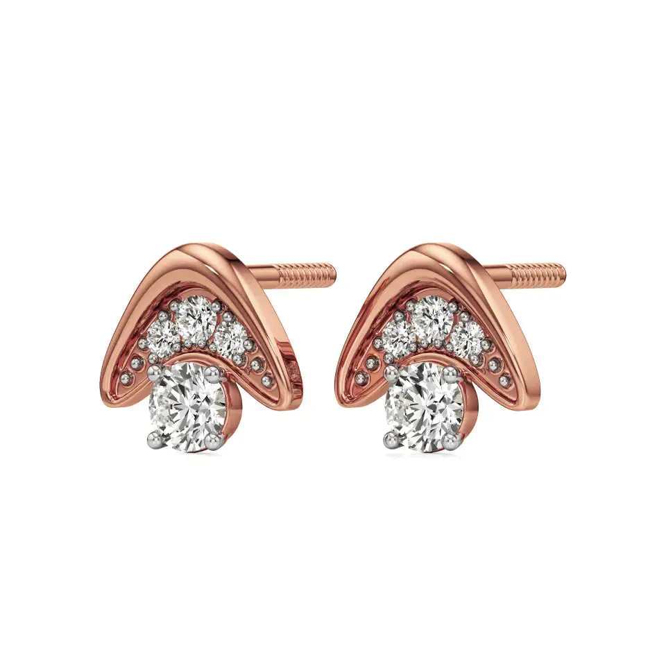 Mode | Round Lab-Grown Diamonds Clustered Studs - Nivara