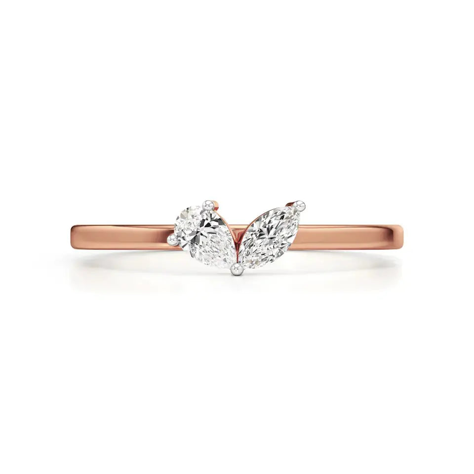 Mode | Marquise & Pear Lab-Grown Diamond Solitaire Ring - Nivara