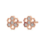 Flora | Round Lab-Grown Diamonds Floral Studs - Nivara