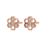 Flora | Round Lab-Grown Diamonds Floral Studs - Nivara
