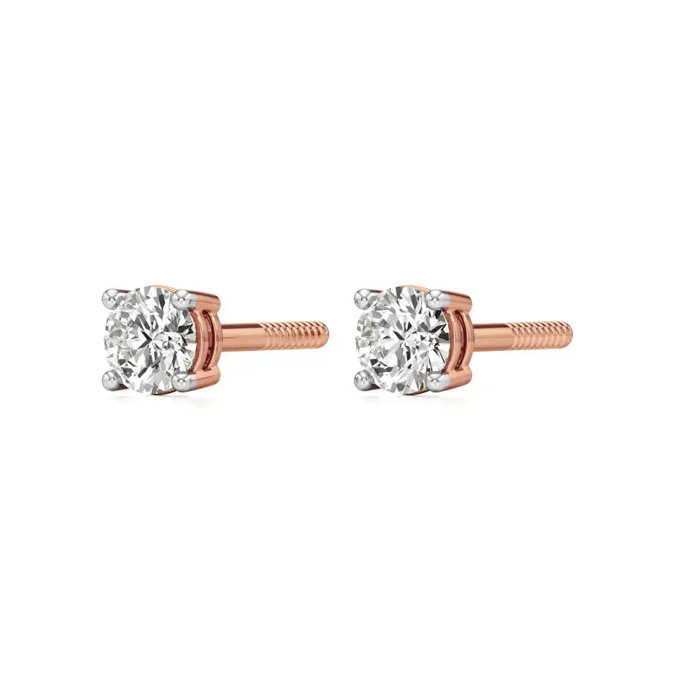 Thea | 4-Prong Round Lab-Grown Diamond Stud - Nivara